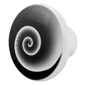 Hedendaags zwart-wit stijlvol vierkant patroon keramische knop (Rechts)