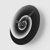 Hedendaags zwart-wit stijlvol vierkant patroon ronde klok (Hoek)