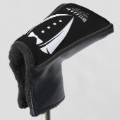 Hedendaags zwart-wit trouwpak geschenk voor bruids golfheadcover (3/4 voorkant)