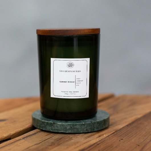 Hedendaags Zwart-wit Voeg uw Logo-product toe Vierkante Sticker