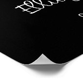 Hedendaags zwart Ze zei ja Vrijgezellenfeest Poster (Hoek)