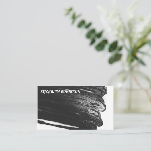 Hedendaags | Zwarte verf | Uitdrukkend Visitekaartje (Staand voorkant)