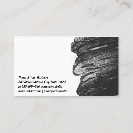 Hedendaags | Zwarte verf | Uitdrukkend Visitekaartje (Achterkant)