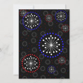 Hedendaagse 4 juli Vuurwerk Feestuitnodigingen Kaart (Achterkant)