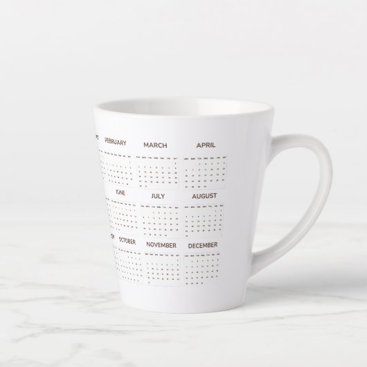 Hedendaagse aangepaste 2025 Calendar Memory Mok (Rechts)