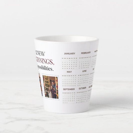 Hedendaagse aangepaste 2025 Calendar Memory Mok (Voorkant)