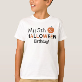 "Hedendaagse aangepaste Halloween verjaardag T-shi T-shirt