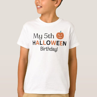 "Hedendaagse aangepaste Halloween verjaardag T-shi T-shirt