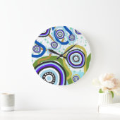 hedendaagse Aboriginal kunst Wandklok (Huis)