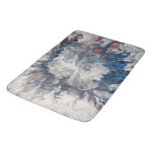 Hedendaagse Abstract Blauw Brons Grijs Cream Badmat (Gekanteld)
