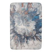 Hedendaagse Abstract Blauw Brons Grijs Cream Badmat (Voorkant Verticaal)