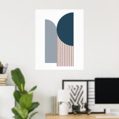 Hedendaagse Abstract Geometrische Modern Poster (Thuiskantoor)