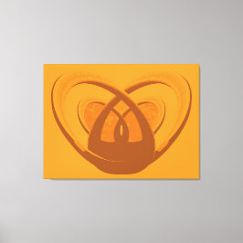 Hedendaagse Abstract Hart Binnen Hart  Canvas Afdruk