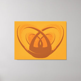 Hedendaagse Abstract Hart Binnen Hart  Canvas Afdruk