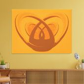 Hedendaagse Abstract Hart Binnen Hart  Canvas Afdruk (Insitu (Woonkamer))