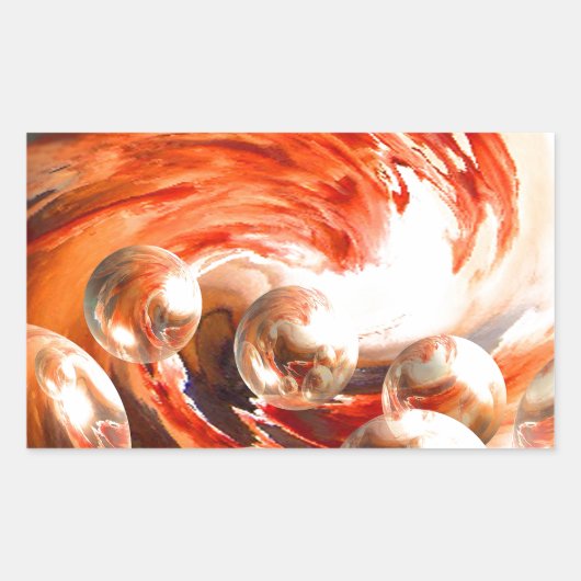 Hedendaagse Abstract Rechthoekige Sticker (Voorkant)
