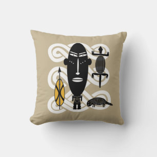 Hedendaagse abstracte Afrikaanse stamkunst Kussen
