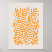 Hedendaagse Abstracte Amber geometrische kunst Poster (Voorkant)