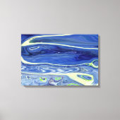 hedendaagse abstracte blauwe spiraalontwerp canvas afdruk (Voorkant)