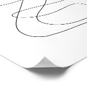 Hedendaagse Abstracte Continuous Line Art Poster (Hoek)