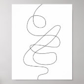Hedendaagse Abstracte Continuous Line Art Poster (Voorkant)
