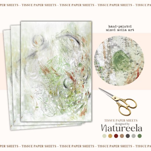 Hedendaagse Abstracte Decoupage Tissue Paper Tissuepapier
