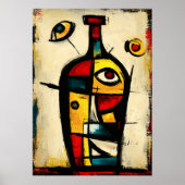 Hedendaagse Abstracte Expressionisme Heilige Fles Poster (Voorkant)