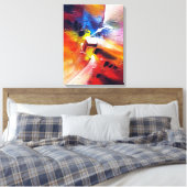 Hedendaagse Abstracte expressionistische stijl Canvas Afdruk (Insitu (Slaapkamer))