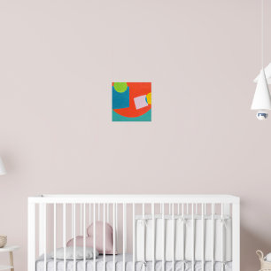 Hedendaagse Abstracte Geometrische Stroom Vierkant Poster