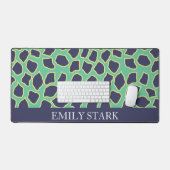 Hedendaagse Abstracte Gepersonaliseerde Naam Desk  Bureaumat (Keyboard & Muis)