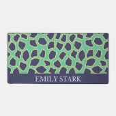 Hedendaagse Abstracte Gepersonaliseerde Naam Desk  Bureaumat (Voorkant)