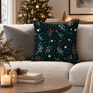 Hedendaagse Abstracte Kerstbomen Kussen Ontwerp