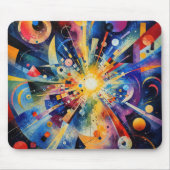 Hedendaagse Abstracte Kosmische Explosie Muismat (Voorkant)