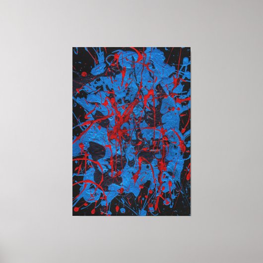 Hedendaagse Abstracte Kunst : Elektrisch Canvas Afdruk (Voorkant)