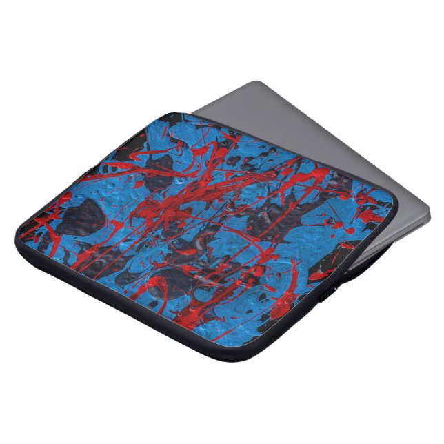 Hedendaagse Abstracte Kunst : Elektrisch Laptop Sleeve (Voorkant top)