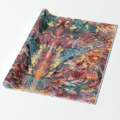 Hedendaagse Abstracte Kunst Inpakpapier (Uitgerold)