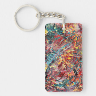 Hedendaagse Abstracte Kunst Sleutelhanger