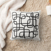 Hedendaagse Abstracte lijn Art Zwart Wit Kussen (Deken)