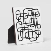 Hedendaagse Abstracte lijnkunst zwart-wit Fotoplaat (Voorkant)