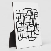 Hedendaagse Abstracte lijnkunst zwart-wit Fotoplaat (Zijkant)