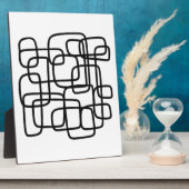 Hedendaagse Abstracte lijnkunst zwart-wit Fotoplaat (Zijkant)