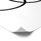 Hedendaagse Abstracte lijnkunst zwart-wit Poster (Hoek)