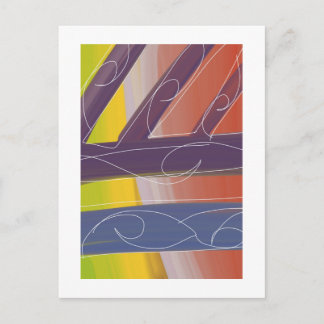 Hedendaagse abstracte Maori-kunst door RRW 2025 Briefkaart