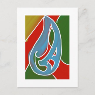Hedendaagse Abstracte Maori-kunstwerk 2 van RRW  Briefkaart