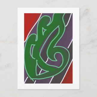 Hedendaagse Abstracte Maori-kunstwerk door RRW 202 Briefkaart