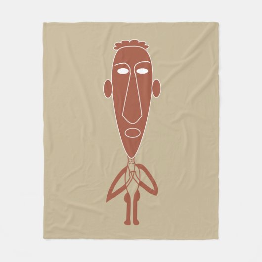 Hedendaagse Abstracte Moderne Gezichts kunst Fleece Deken (Voorkant)