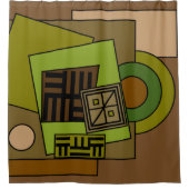 Hedendaagse Abstracte Moderne kunst Douchegordijn (Voorkant)