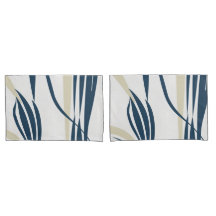 Hedendaagse Abstracte Navy & Beige - Stijlvol