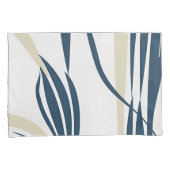 Hedendaagse Abstracte Navy & Beige - Stijlvol Kussensloop (Voorkant-Rechts)