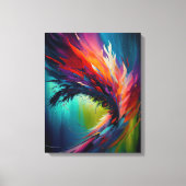 Hedendaagse Abstracte Regenboog Schildering Canvas Afdruk (Voorkant)